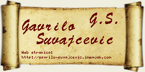 Gavrilo Suvajčević vizit kartica